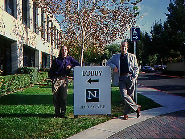 Stefano Borali alla sede Netscape, San Francisco, anni '90